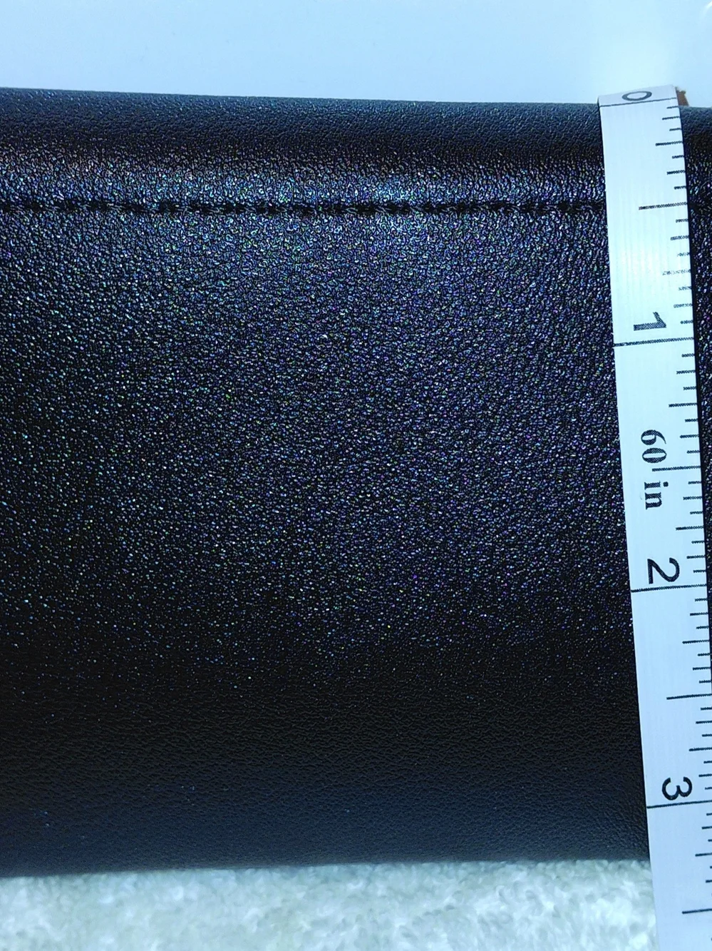 Rhinestone 'D' Accent Black Women's Clutch Wallet